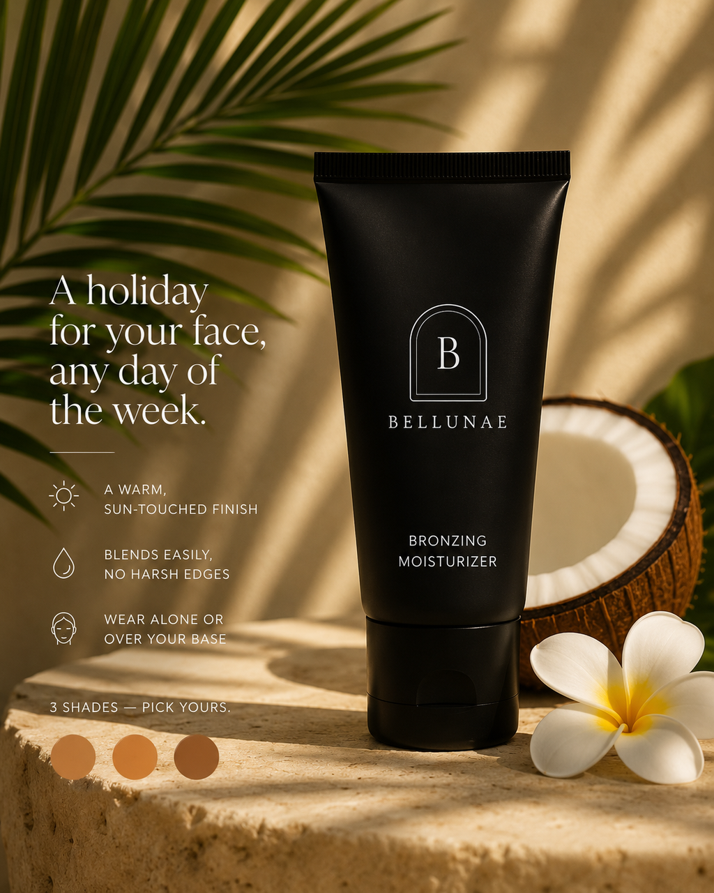 Bronzing Moisturizer — warm, sun-touched finish in 3 shades