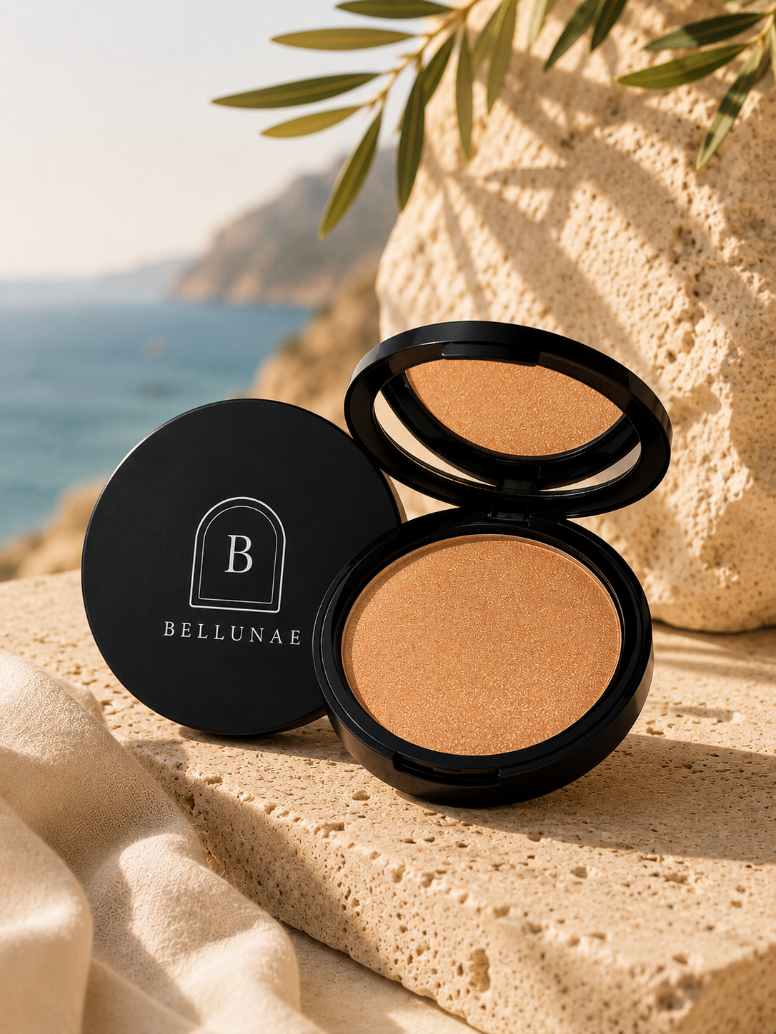 Luminizing Powder by the sea at golden hour
